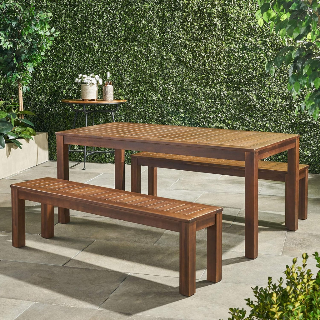 Dark Brown Acacia Wood Picnic Set Z228