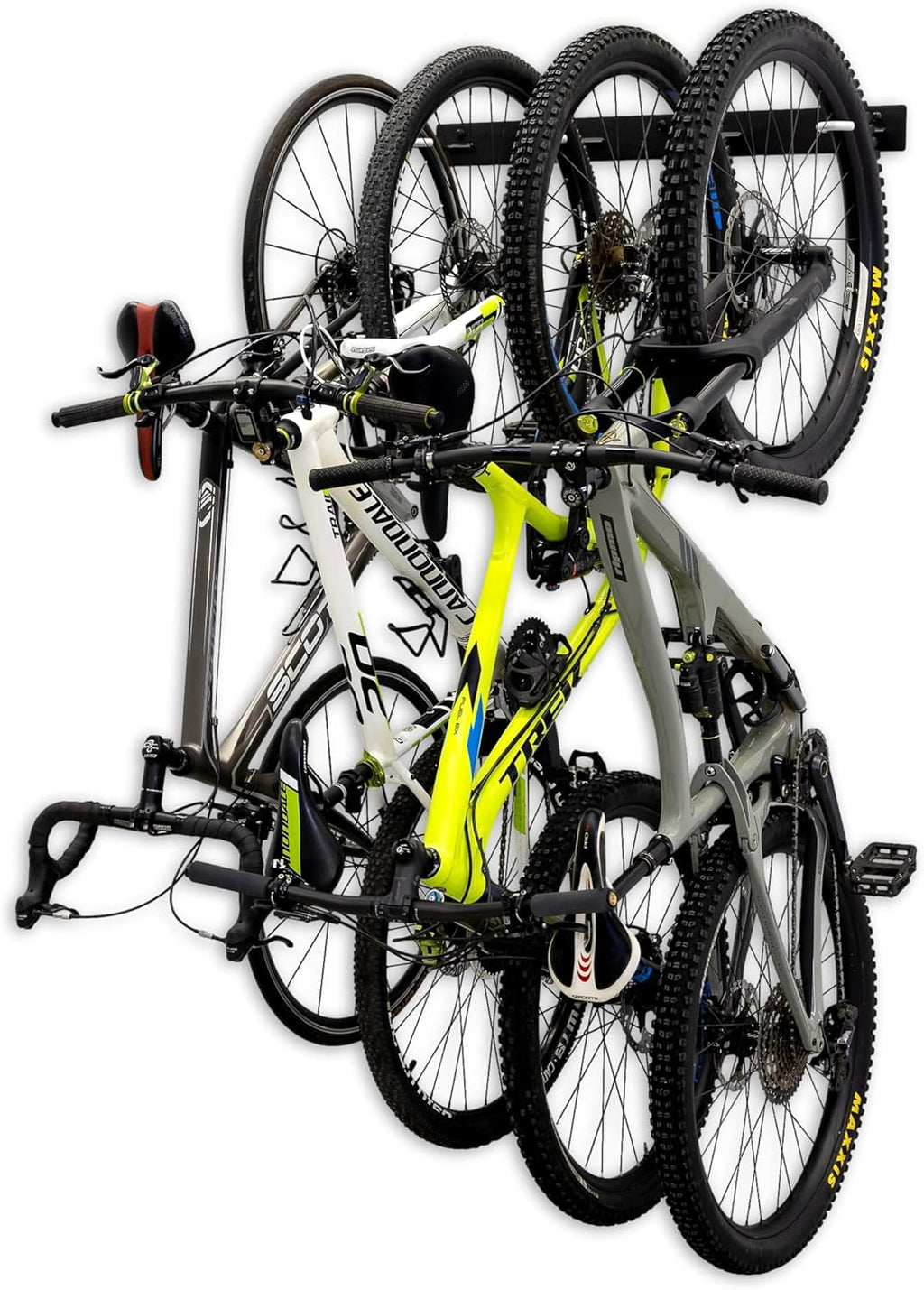 8 Bike Wall Storage Rack, Solid Steel, Pack of 2 N342144