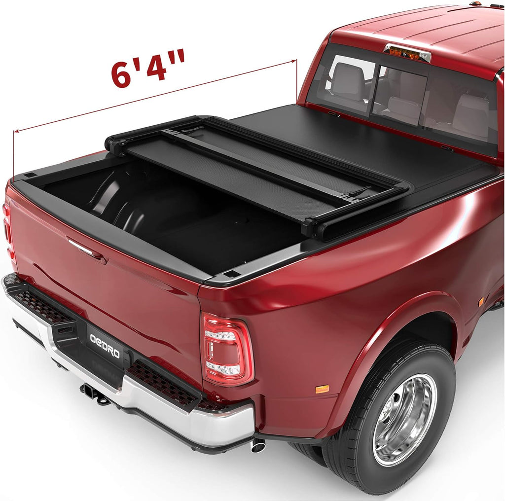 Soft Tri-Fold Truck Bed Tonneau Cover for 2009-2022 Dodge Ram 1500, 5.6 Ft Bed D277