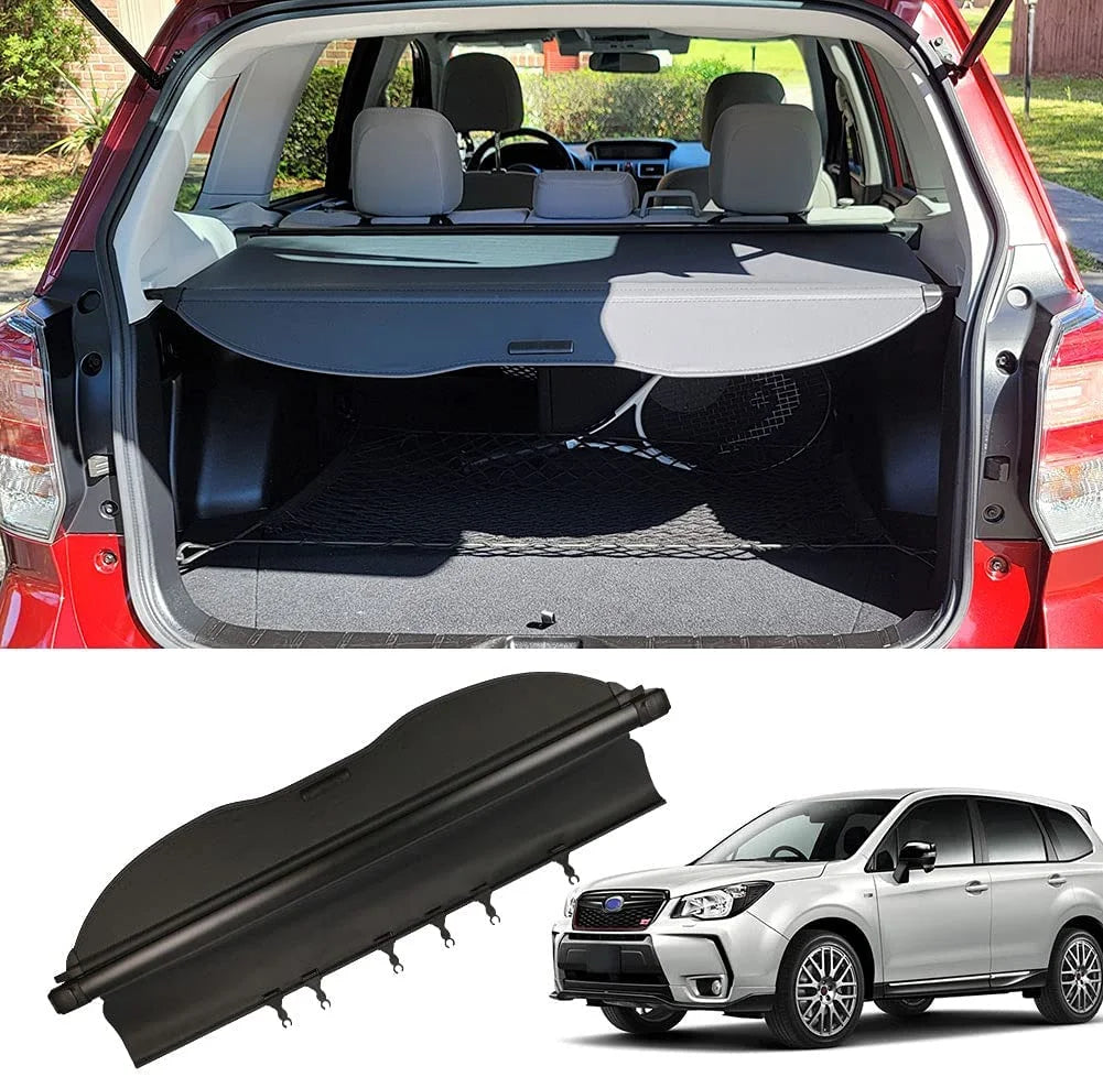 Retractable Cargo Cover for Subaru Forester SUV, Black Rear Trunk Privacy Shade O316