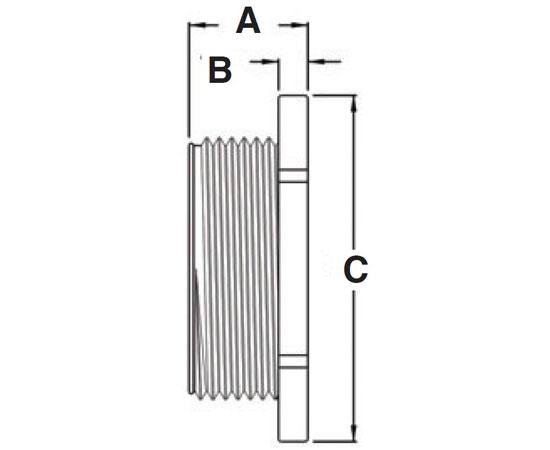 3-1/2 inch x 2-1/2 inch Die Cast Zinc Reducing Bushing K972