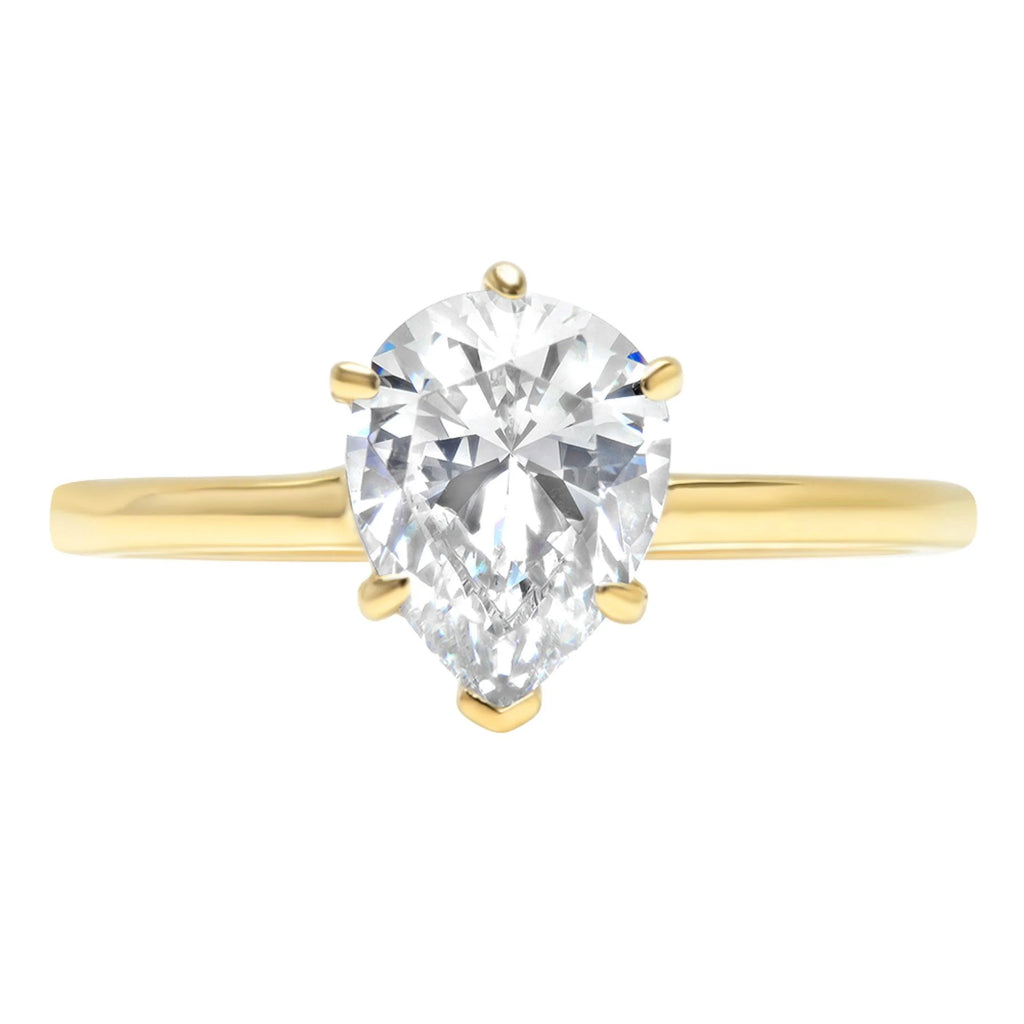 18K Yellow Gold Solitaire Engagement Ring W49871