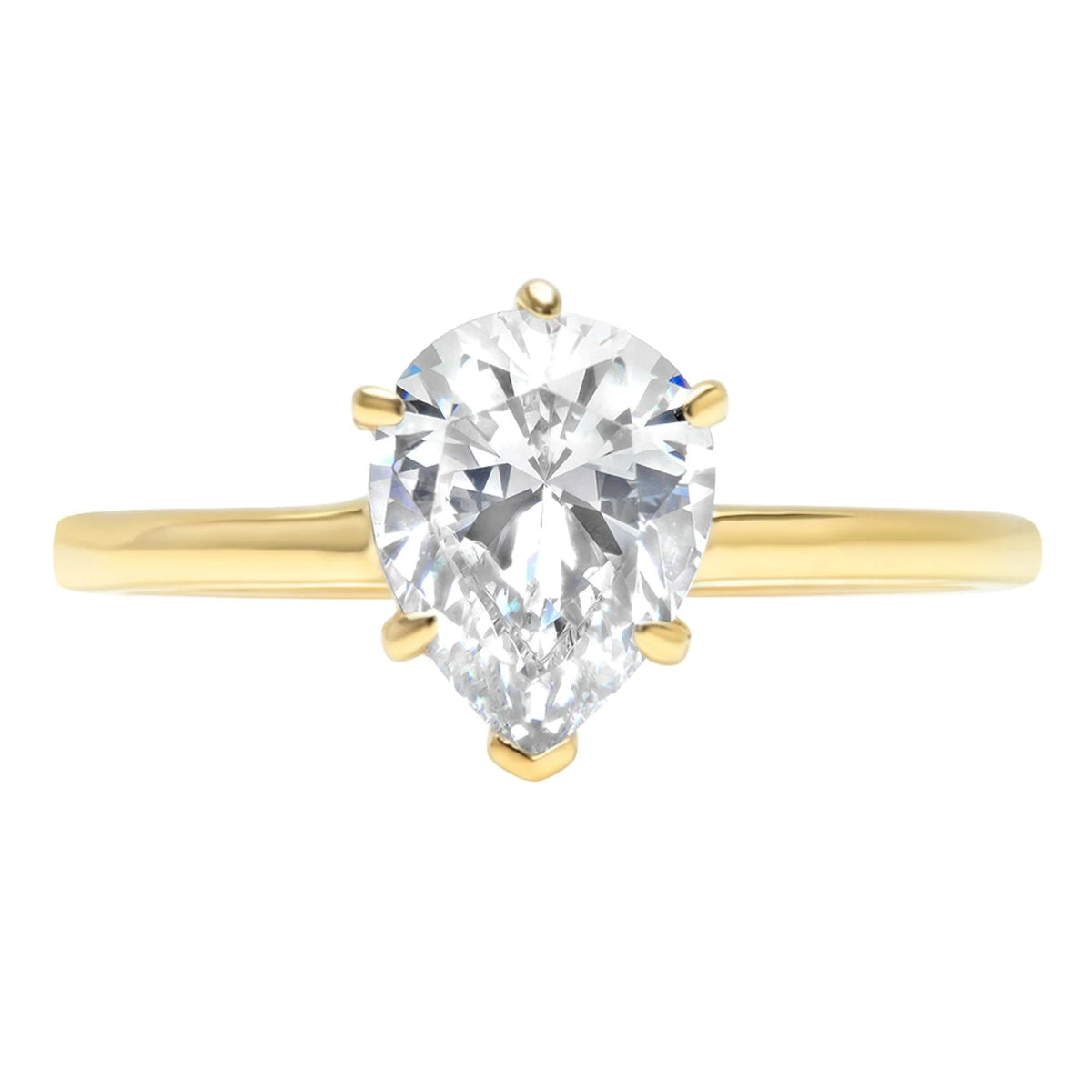 18K Yellow Gold Solitaire Engagement Ring W49871