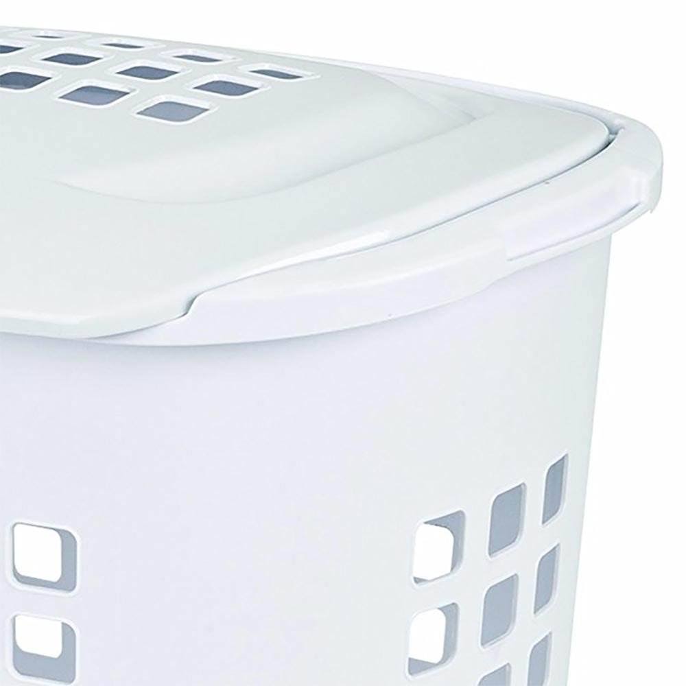 White 81 Liter Laundry Basket Hamper (6 Pack) S28974