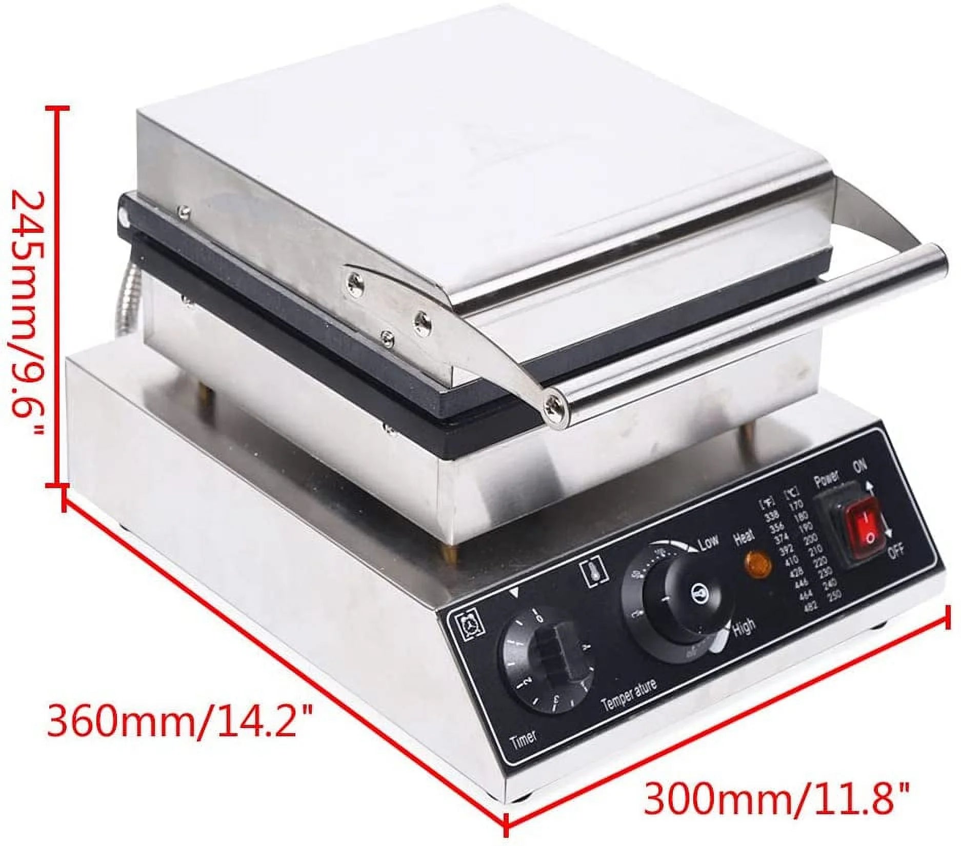 2000W Nonstick 4PCs Commercial Waffle Maker M29643