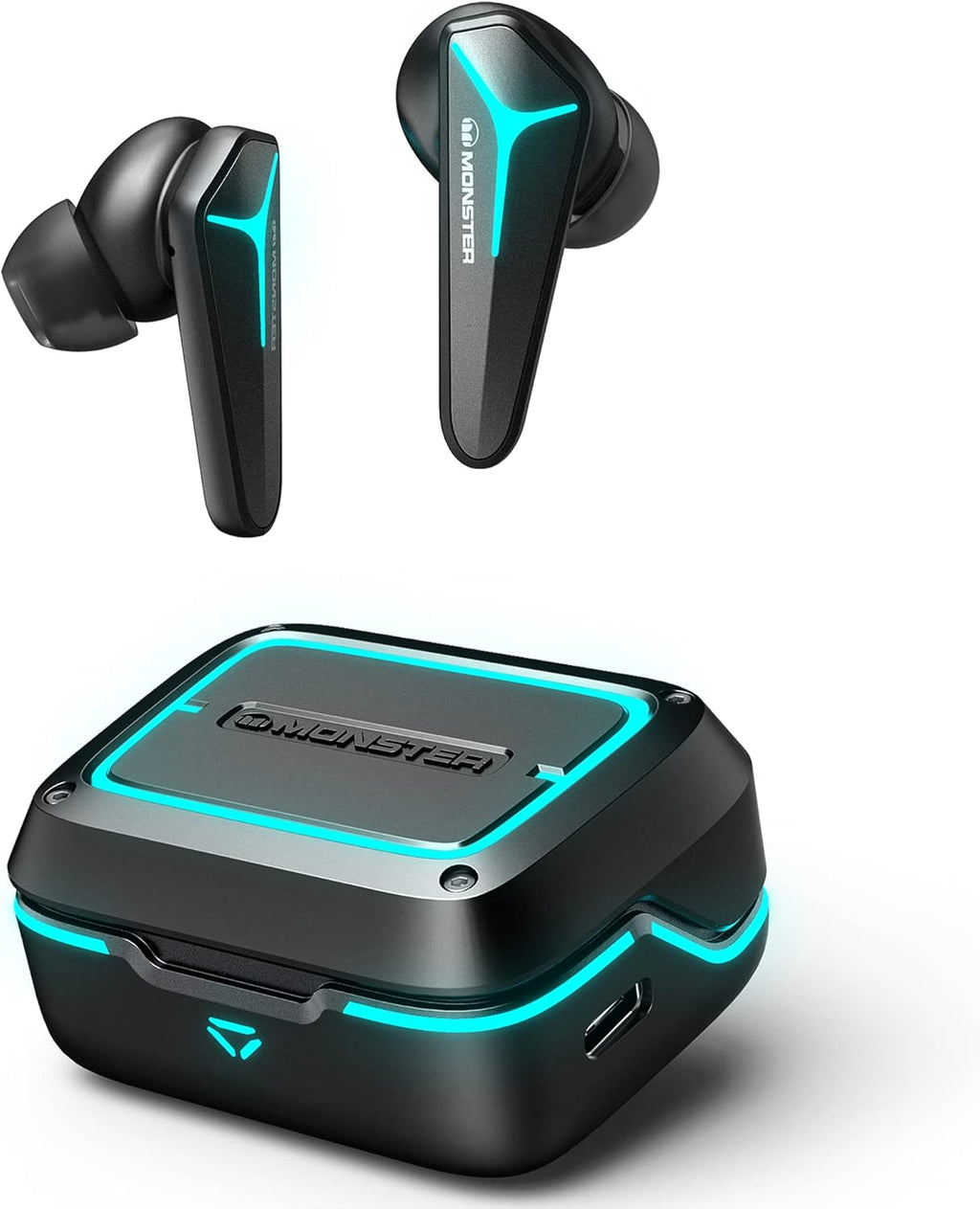 Wireless Earbuds with Mic, Noise Cancelling Gaming Earbuds, Black, Pack of 2 A87599