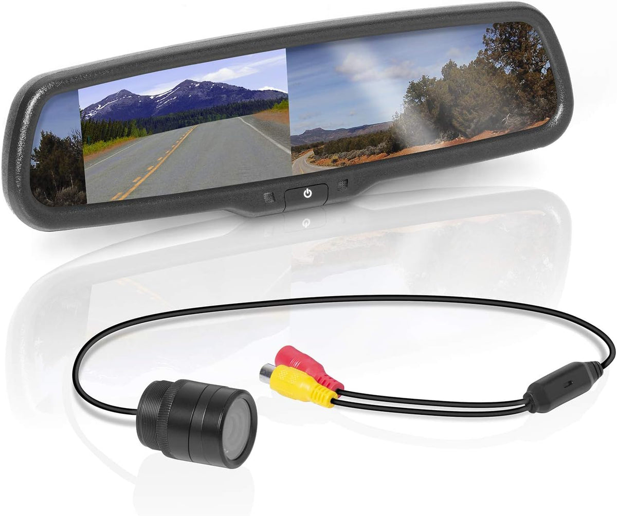 Rearview Car Mirror with 4.3 Inch Monitor and Backup Camera V726