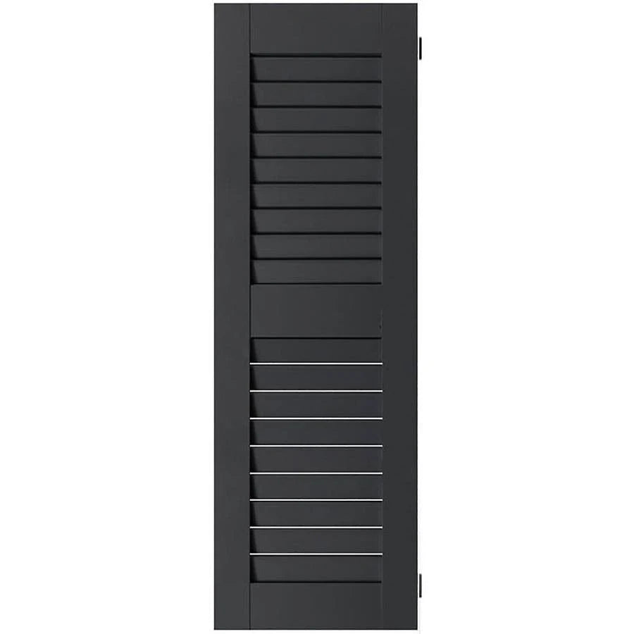 Black Louvered Shutters Pair G5237