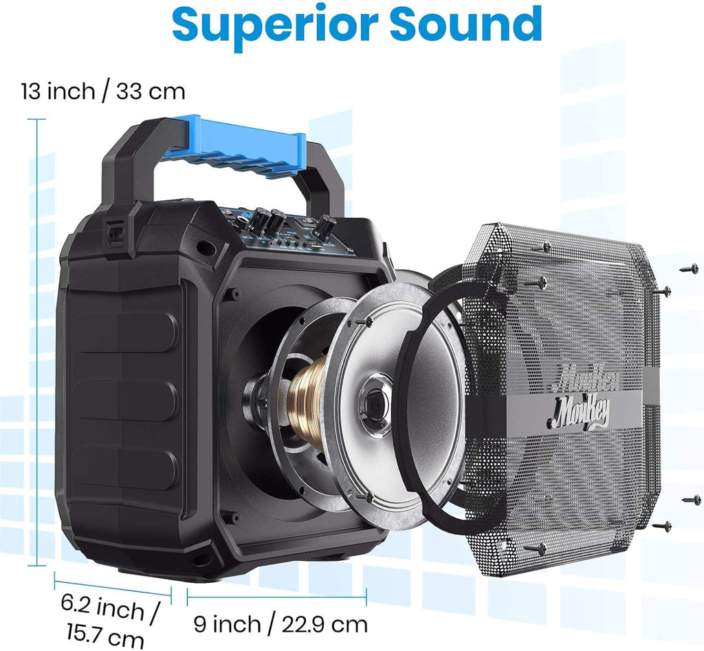 Portable Karaoke Machine with Bluetooth PA Speaker and Microphone S857