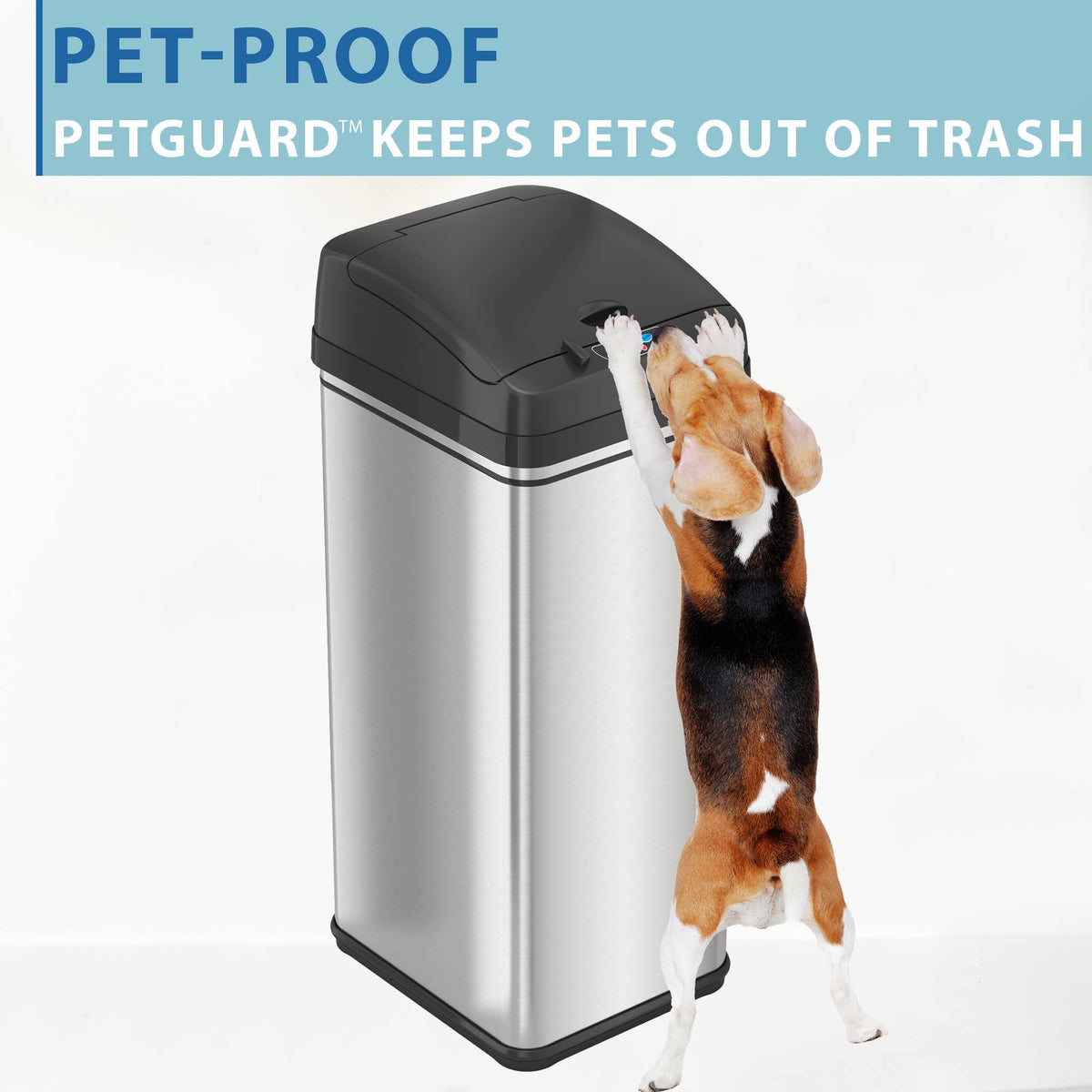 13 Gallon Stainless Steel Sensor Trash Can S8880