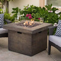 Brown Square Gas Fire Pit H18012