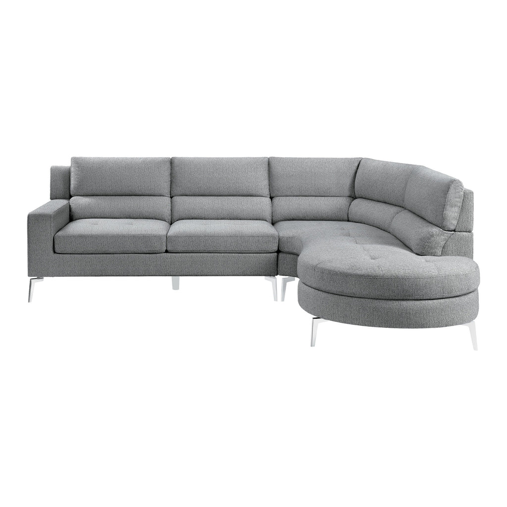 Gray 2-Piece Sectional Sofa with Right Chaise K547873