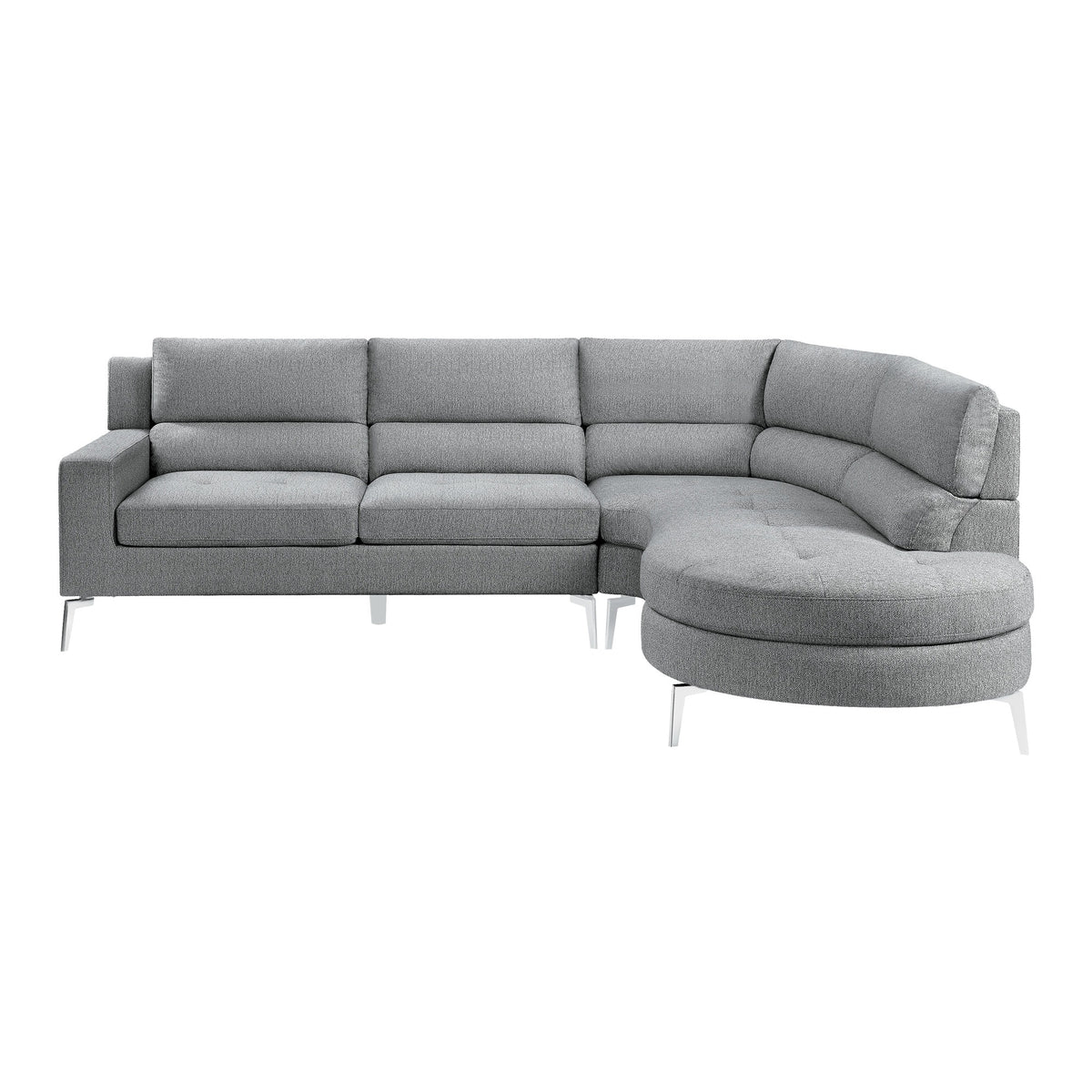 Gray 2-Piece Sectional Sofa with Right Chaise K547873