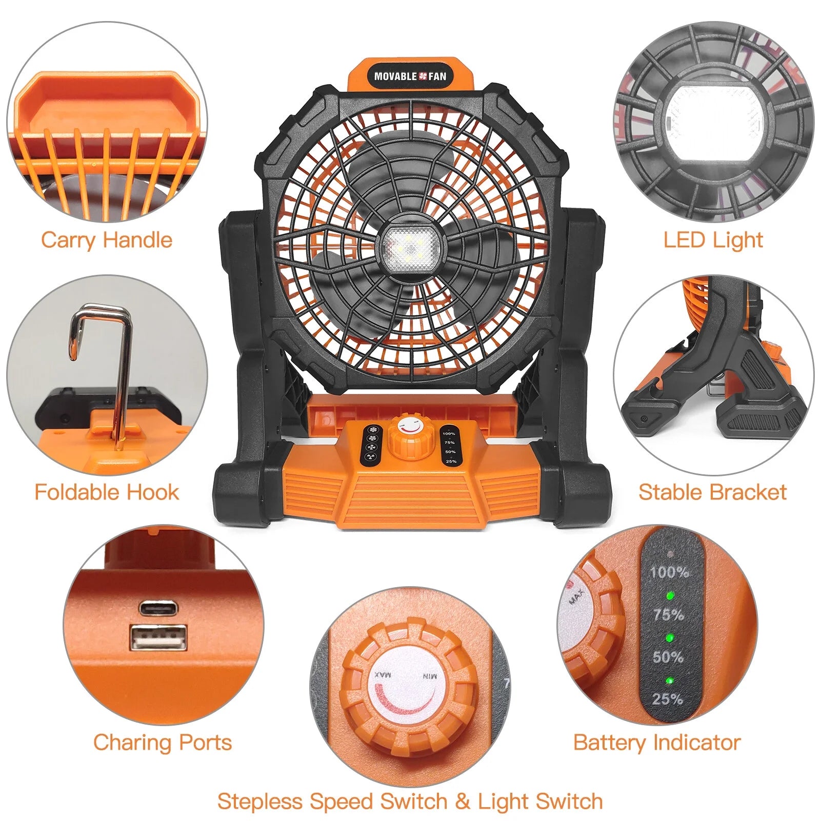 Tent Fan Lantern 2-in-1 A609