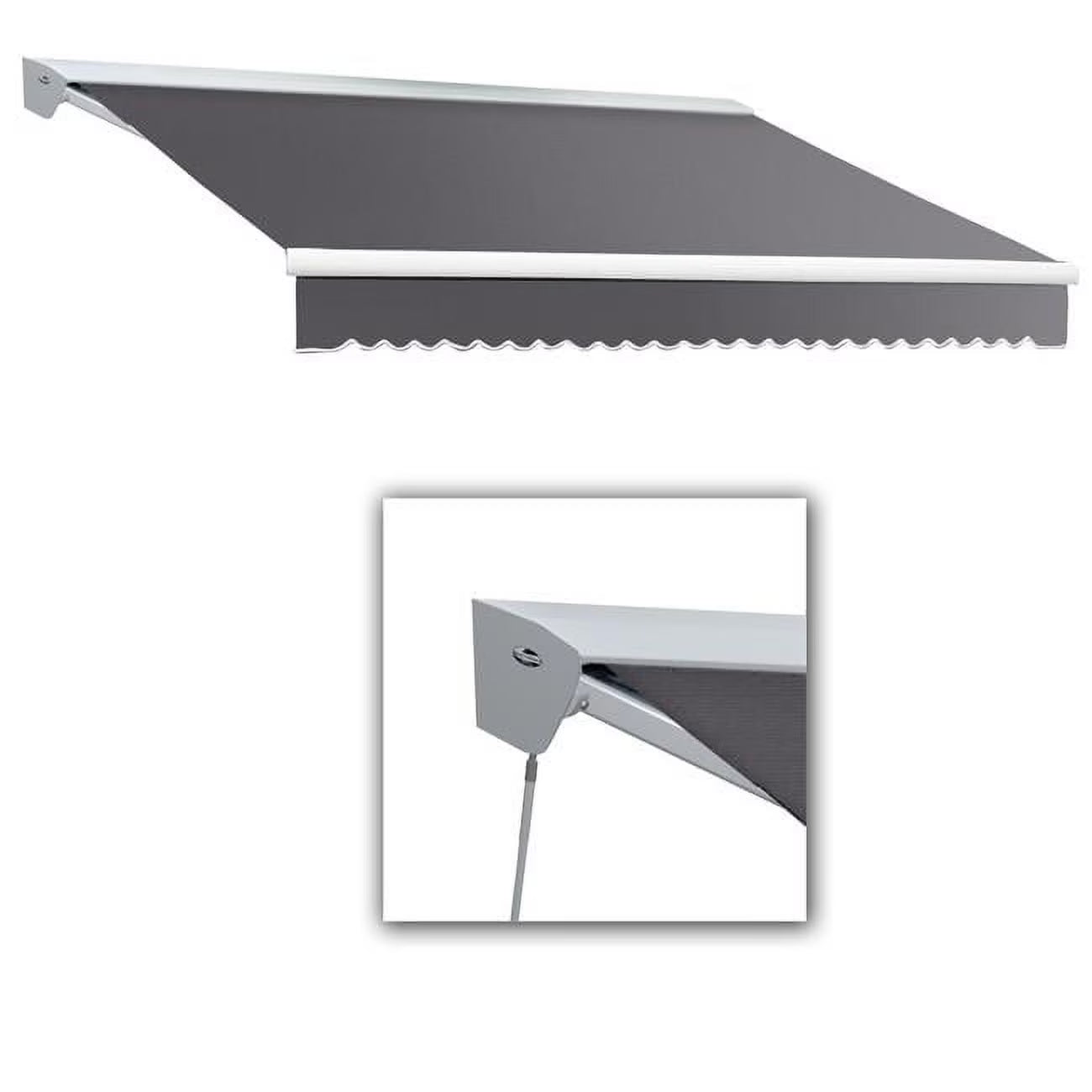 24 ft. Manual Retractable Awning, Gun Metal Gray - 120 in. L59671