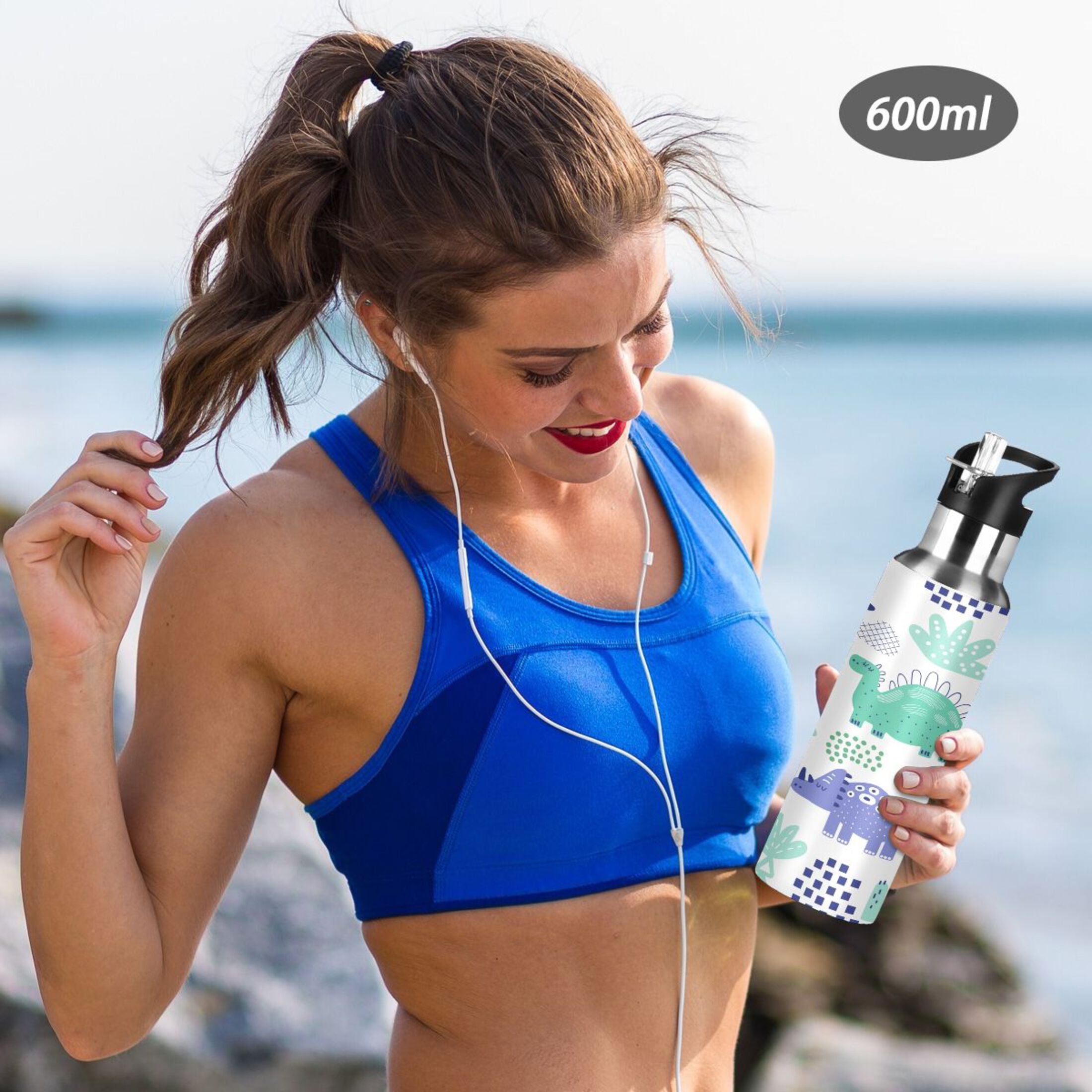 Stainless Steel Water Bottle with Straw Lid Vacuum Insulated 20 OZ Y214476