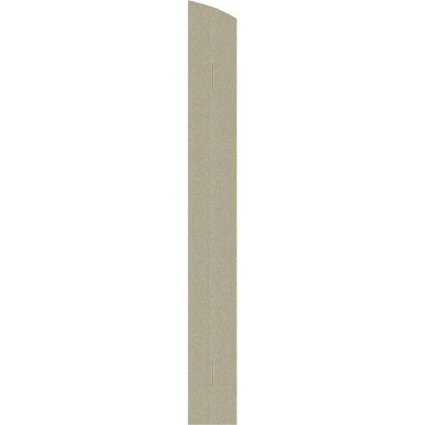Rustic Two Board Joined Board-n-Batten Faux Wood Shutters w/Elliptical Arch Top (Per Pa D934