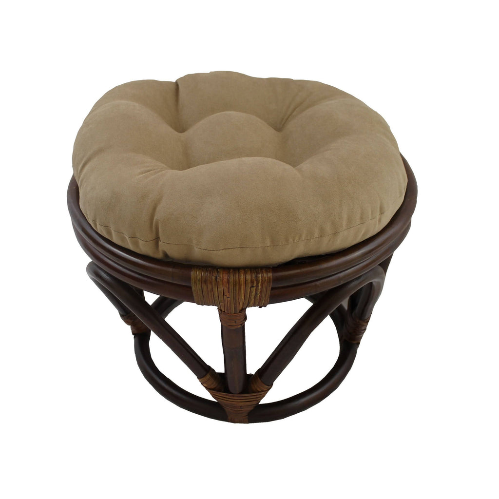Red Wine Microsuede Papasan Footstool W4119