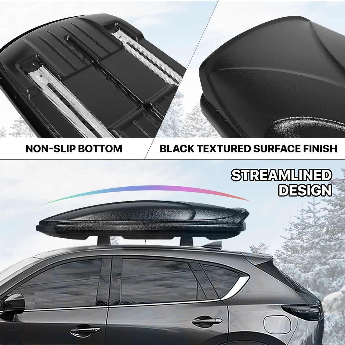 Universal SUV Roof Top Cargo Storage Box with Keys J743