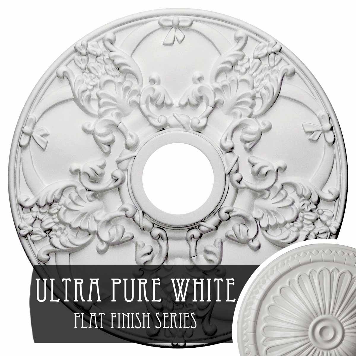 18x22OD x 3 1/2x22ID x 1 3/8x22P Ceiling Medallion (Ultra Pure White) X36363