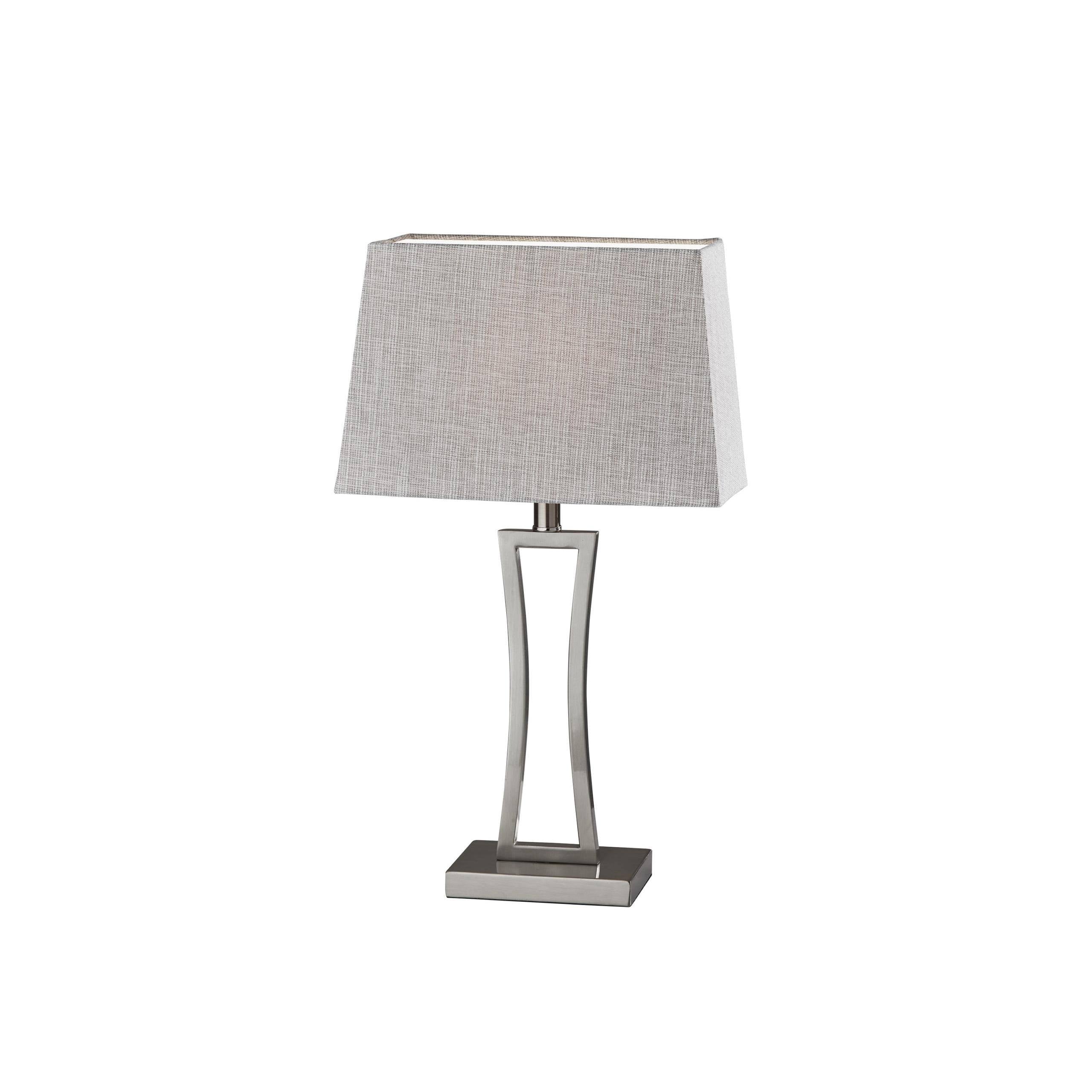 Brushed Steel Table Lamp, 2 Piece P542058