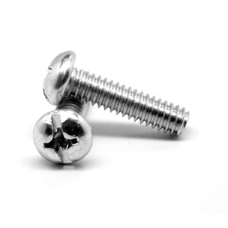 10-24 x 6 inch Coarse Thread Machine Screw Combo Round Head Low Carbon Steel Zinc Plated Pk 350 F6944