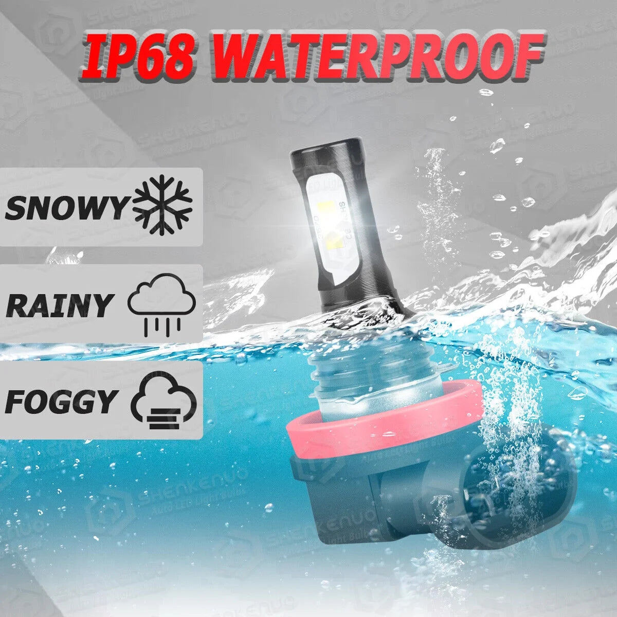 6x LED Headlights Hi/Low Beams + Fog Lights Combo F905