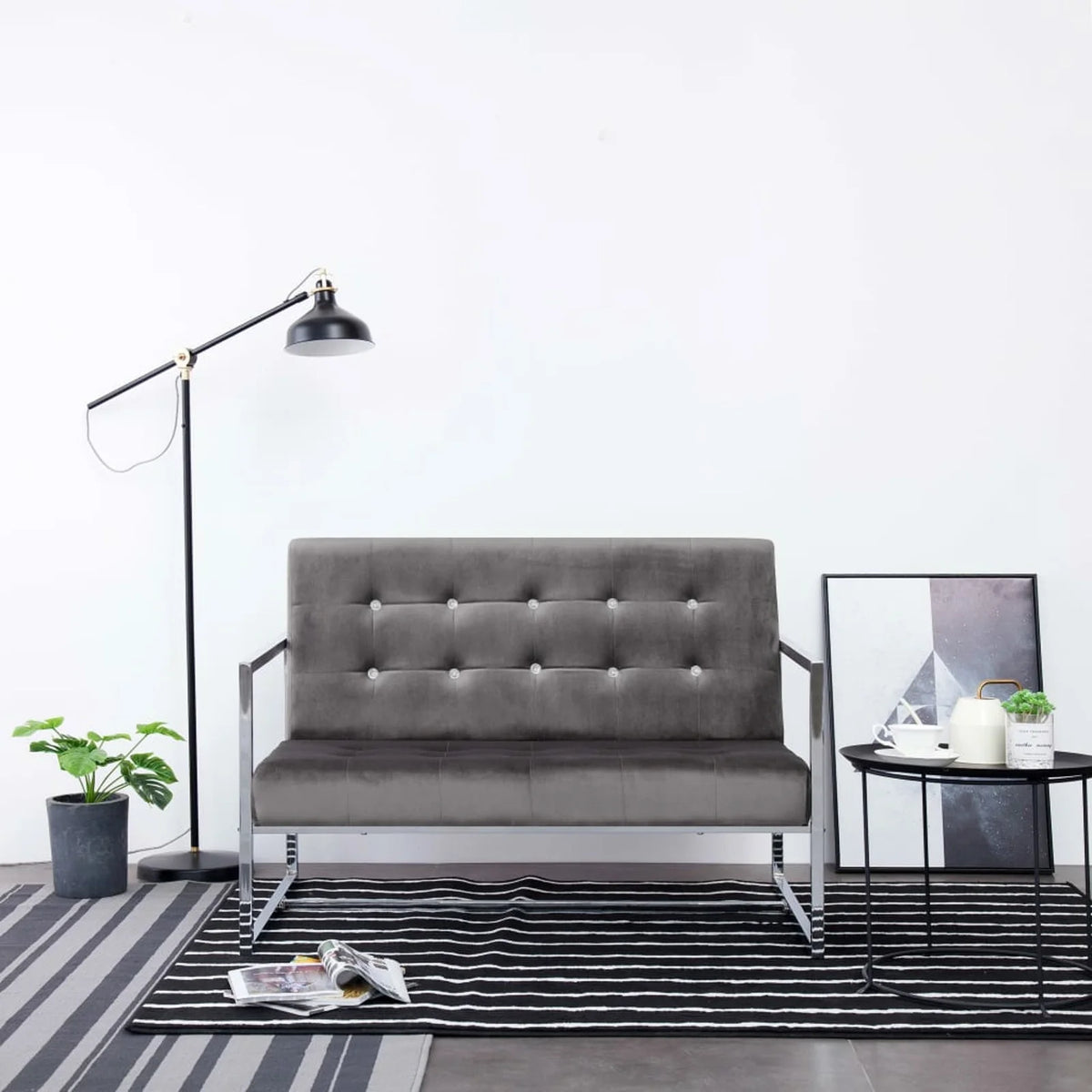 2-Seater Sofa Dark Gray W445