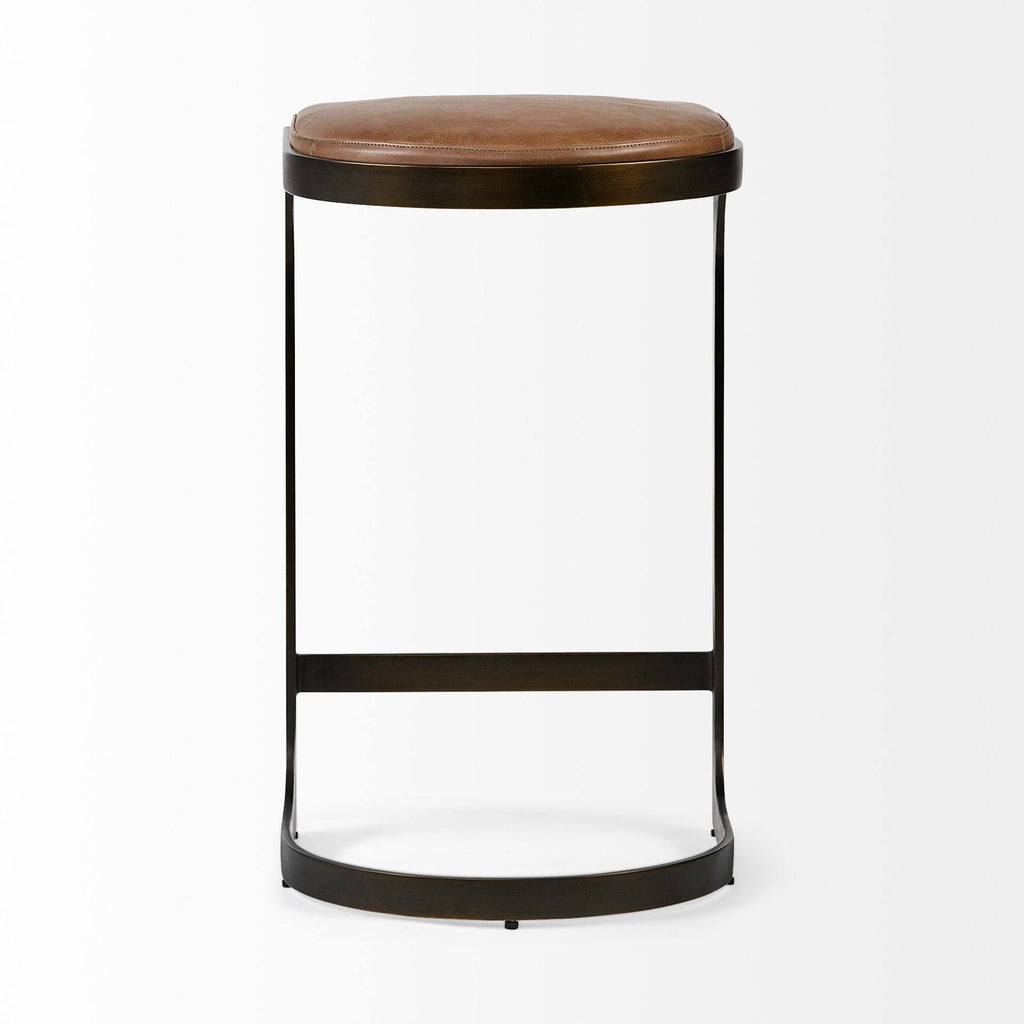 Brown Metal Bar Stool E564384