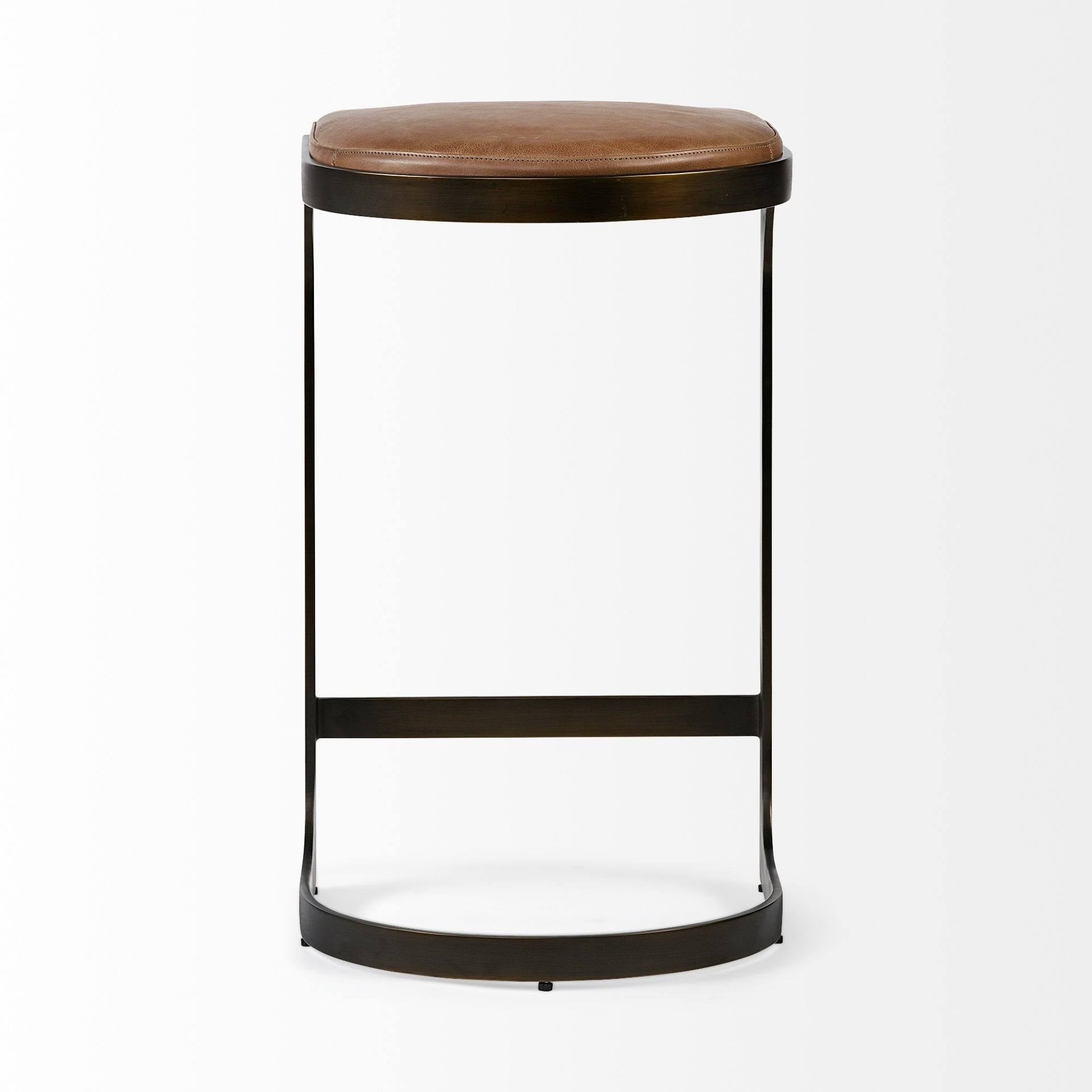 Brown Metal Bar Stool E564384