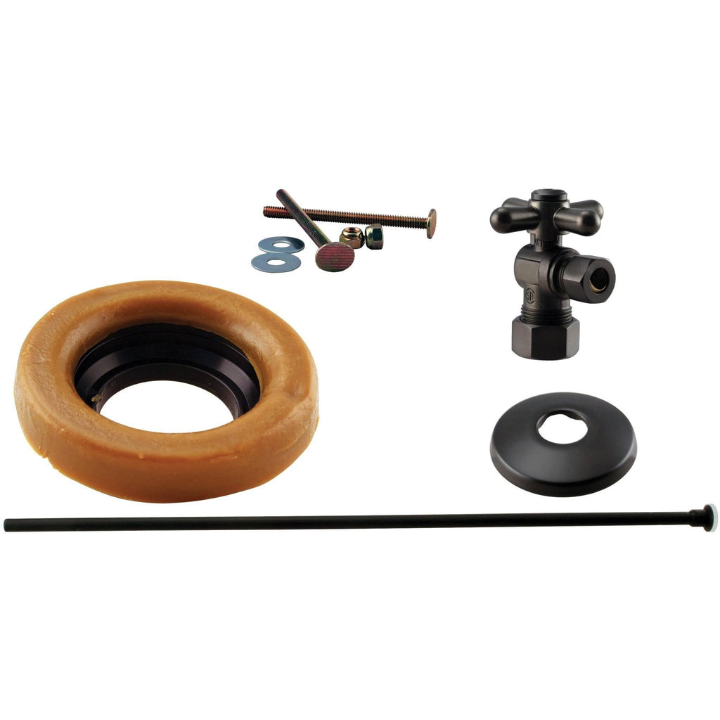 Polished Chrome Toilet Kit with Wax Ring S65949