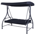 Black Patio Swing Canopy Hammock Glider R901