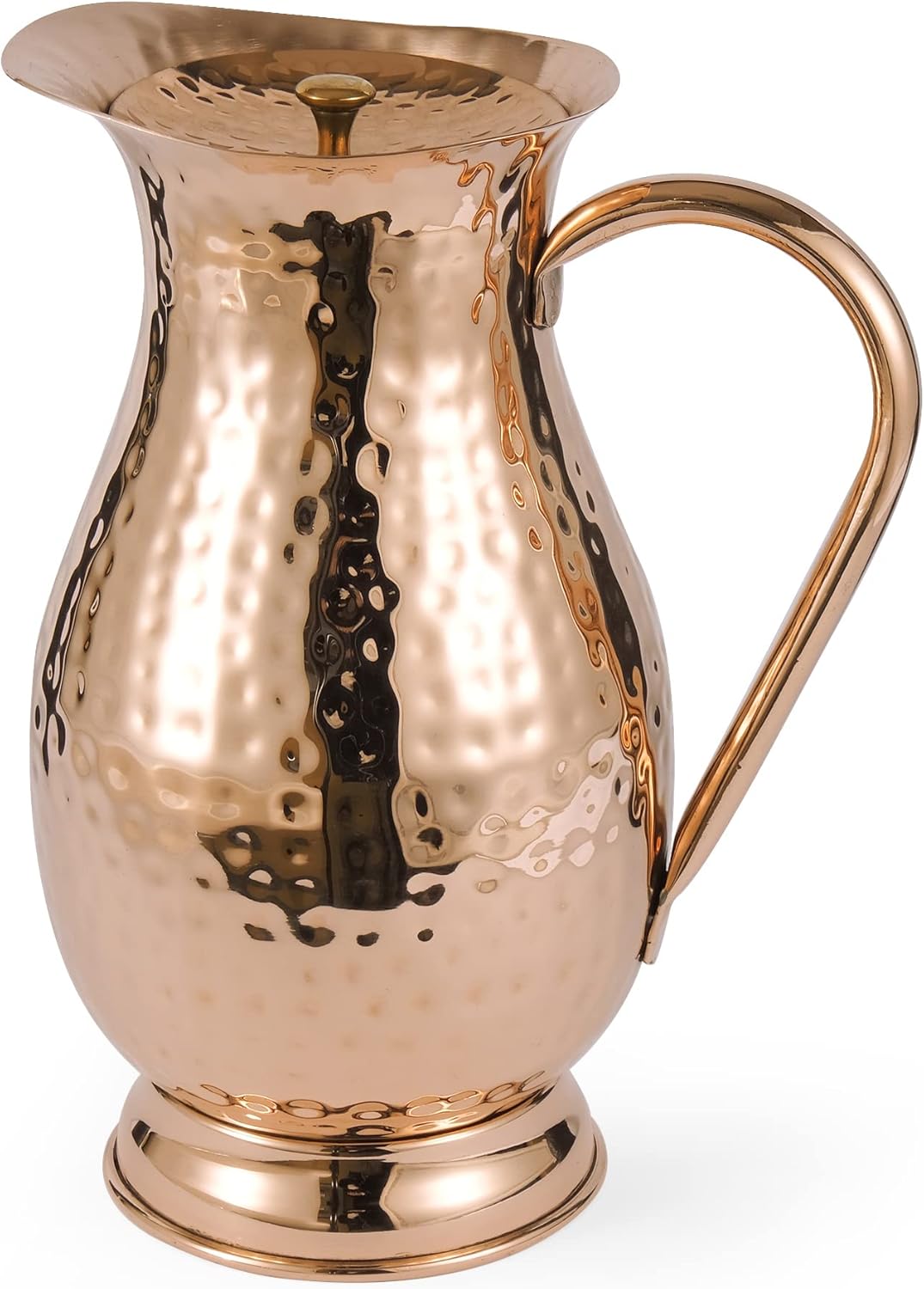 Copper Pitcher with Lid, Hammered Jug, 70 Oz, Pack of 2 M260
