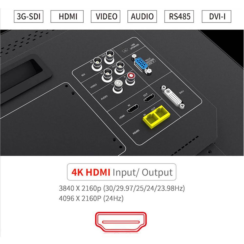 17.3x22 Full HD 3G-SDI 4K HDMI Broadcast Studio Monitor V602
