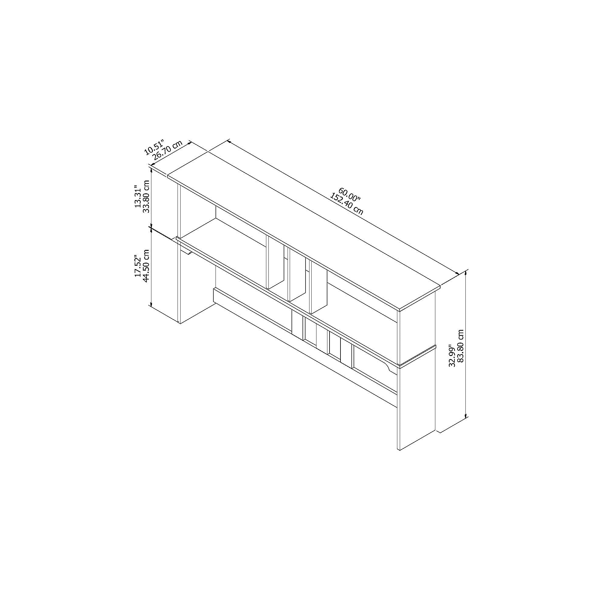 60W Hutch for L Shaped Desk V9348