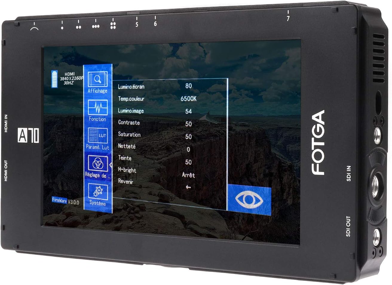 7 Inch Full HD 1920x1080 IPS Field Monitor with HDMI 4K Input/Output U808791