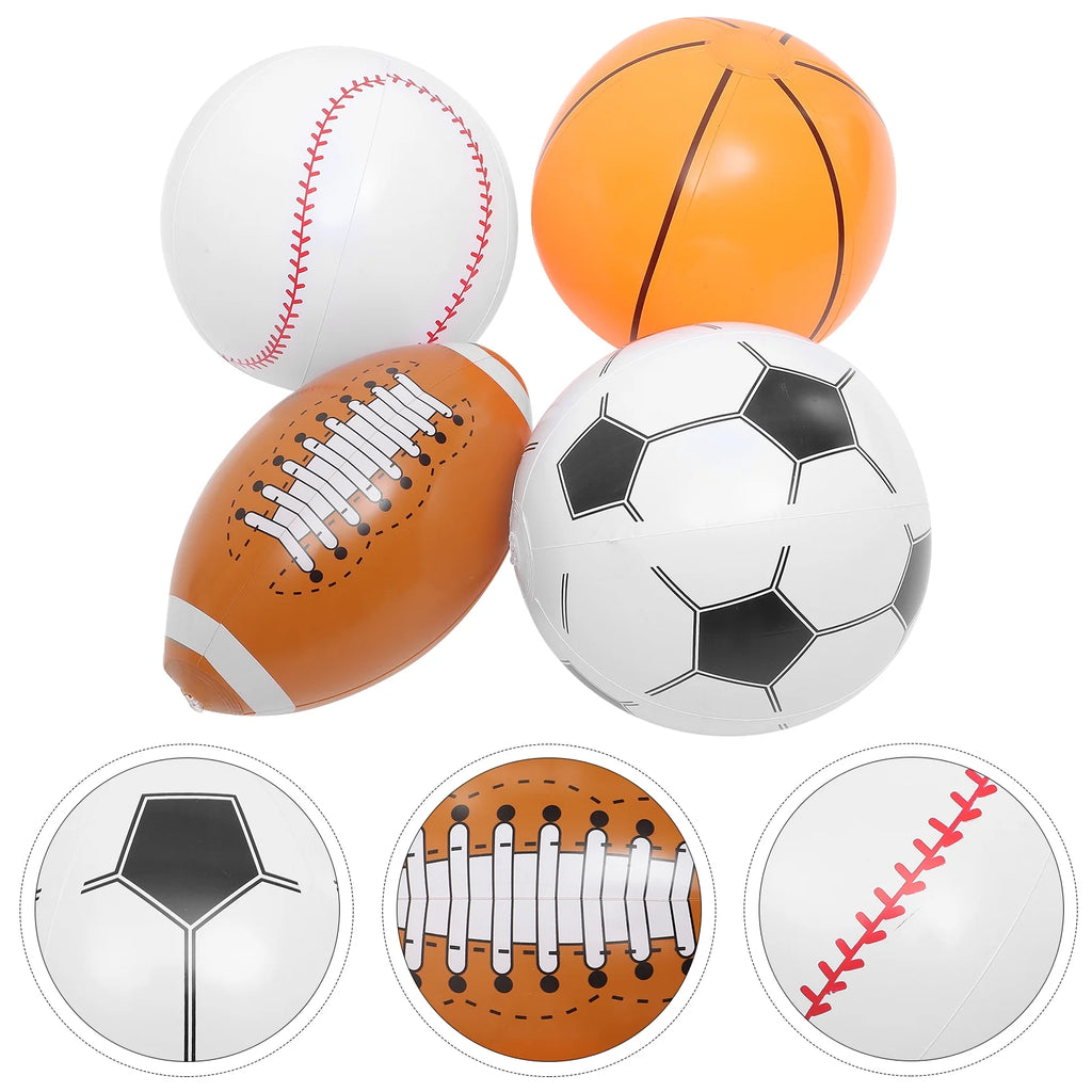 Inflatable Beach Ball Set of 4 Q34483