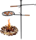 Campfire Swivel Grill Grate, 360° Adjustable 13 Inch Heavy Duty Portable Cooking Griddle P6771
