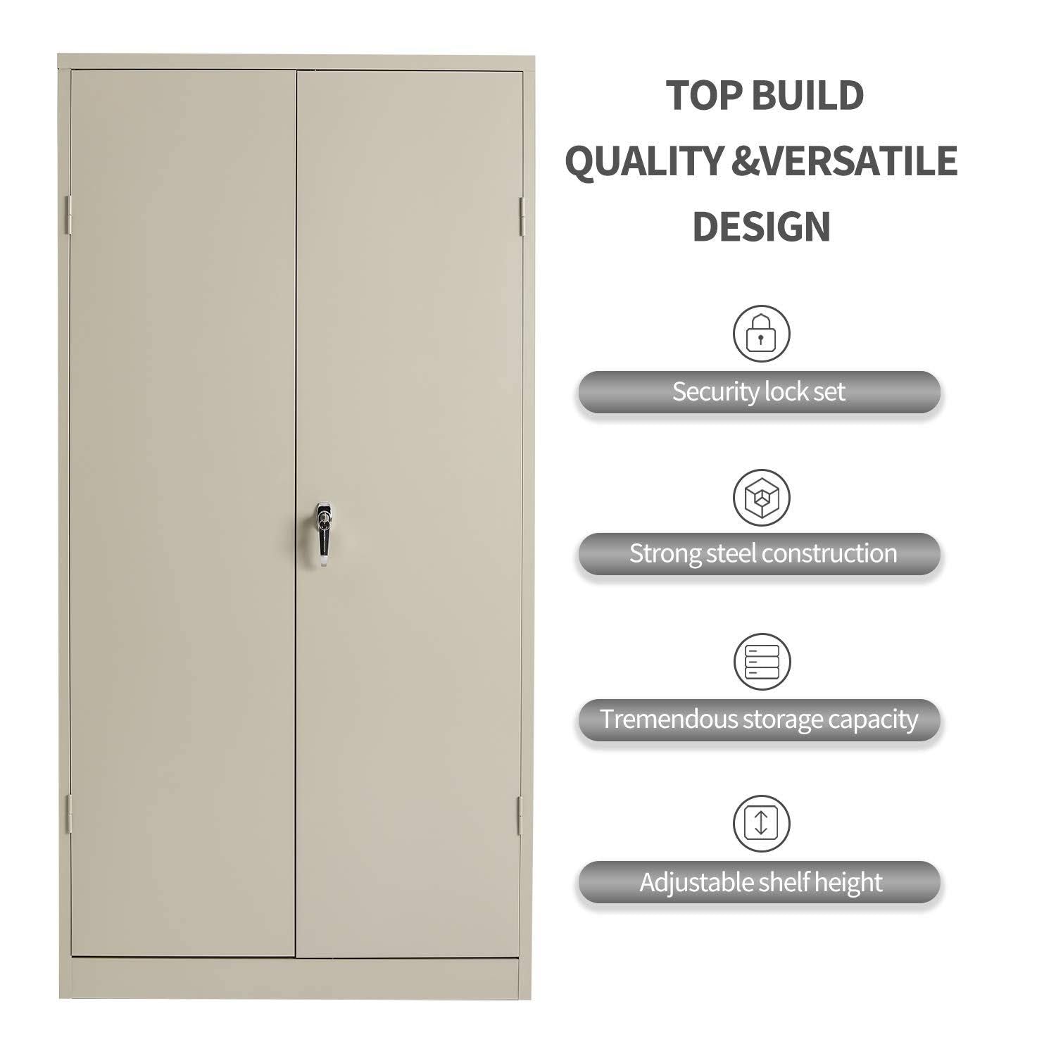 Black 5-Tier Steel Storage Cabinet X50845