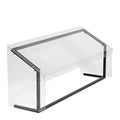 Acrylic Single Sided Sneeze Guard with Aluminum Frame, 48 Length x 12.19 Depth, Black L737