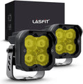 Yellow LED Pod Lights 3 inch 2pcs 18W 3700K Offroad Lighting T543405