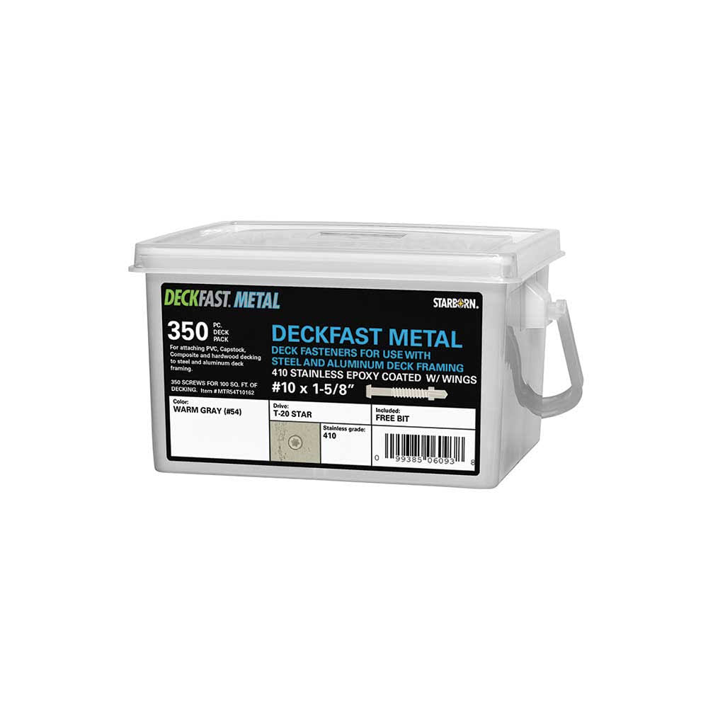 Deck Screws for Metal Framing - #10 x 1-5/8 x 22 - Sand P7616