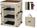 Blue Pop Up Folding Camping Table with Storage Organizer Z675510