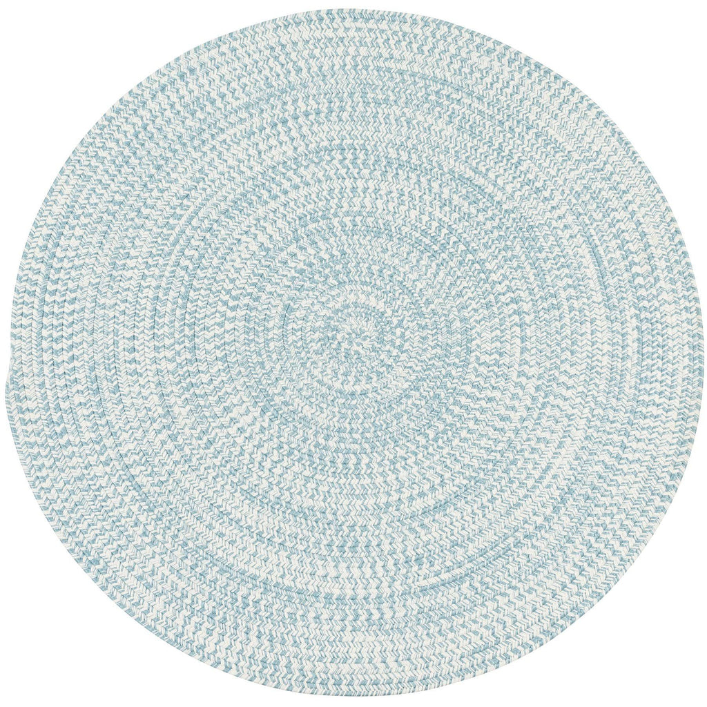 Federal Blue 9 ft Round Braided Rug G240