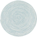 Federal Blue 9 ft Round Braided Rug G240