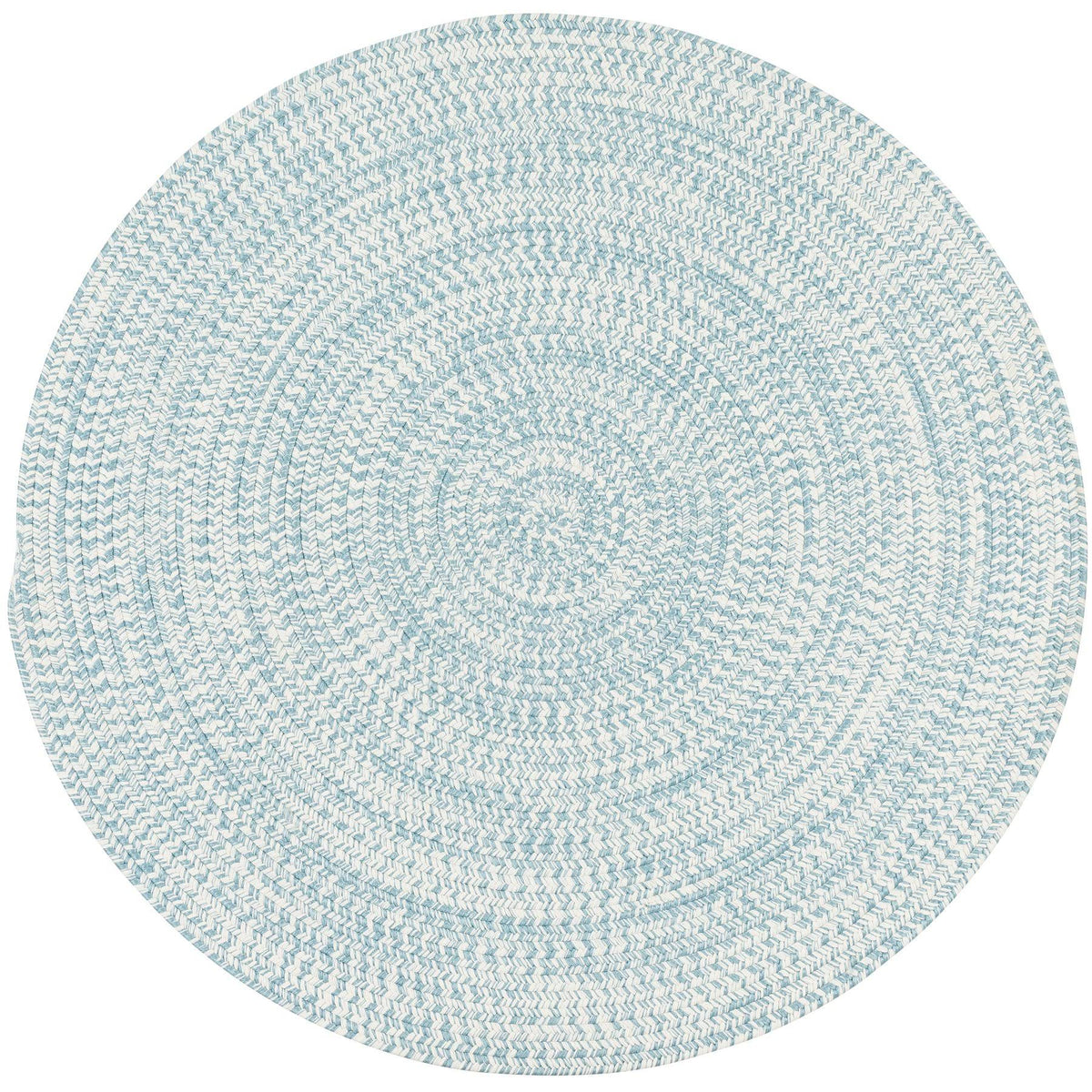 Federal Blue 9 ft Round Braided Rug G240