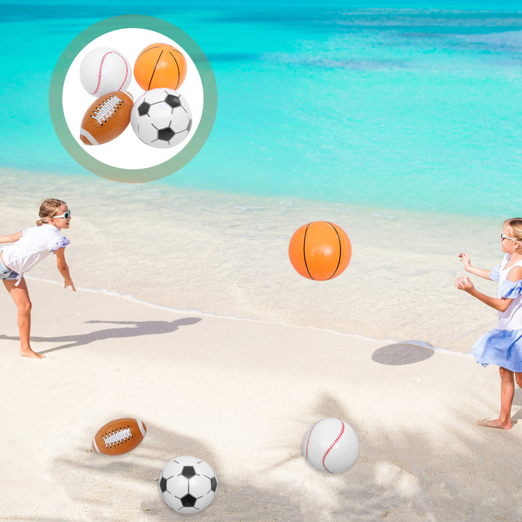 Inflatable Beach Ball Set of 4 Q34483