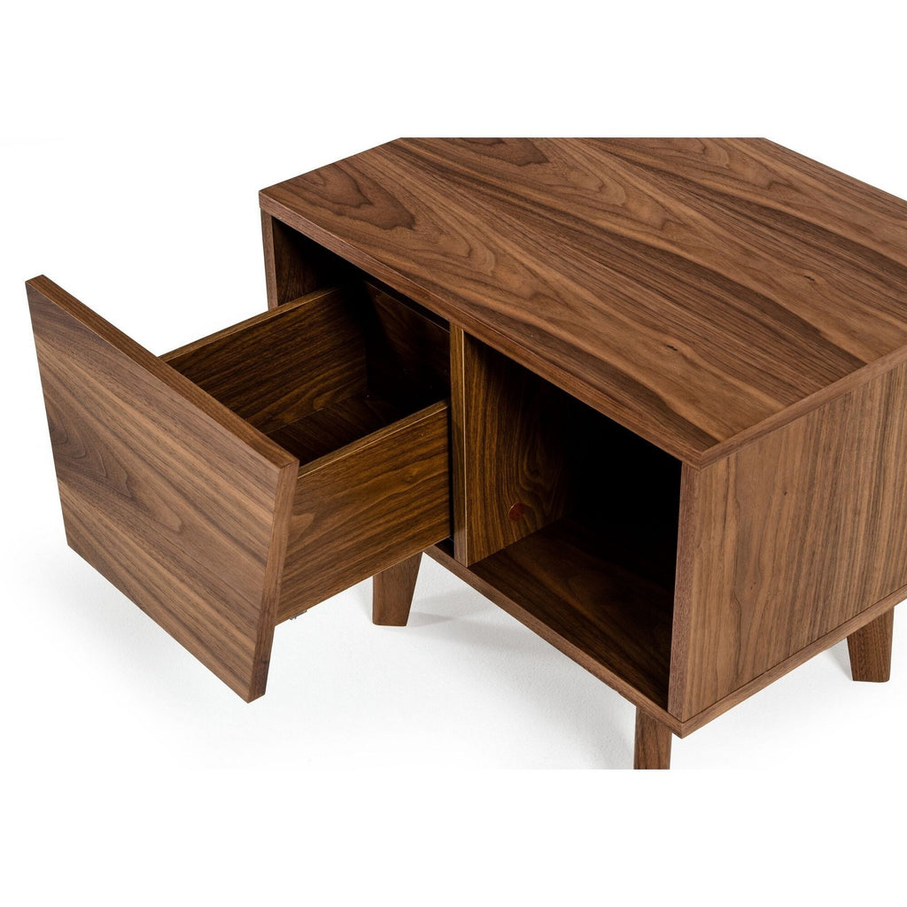 Walnut 1 Drawer Nightstand Z87687