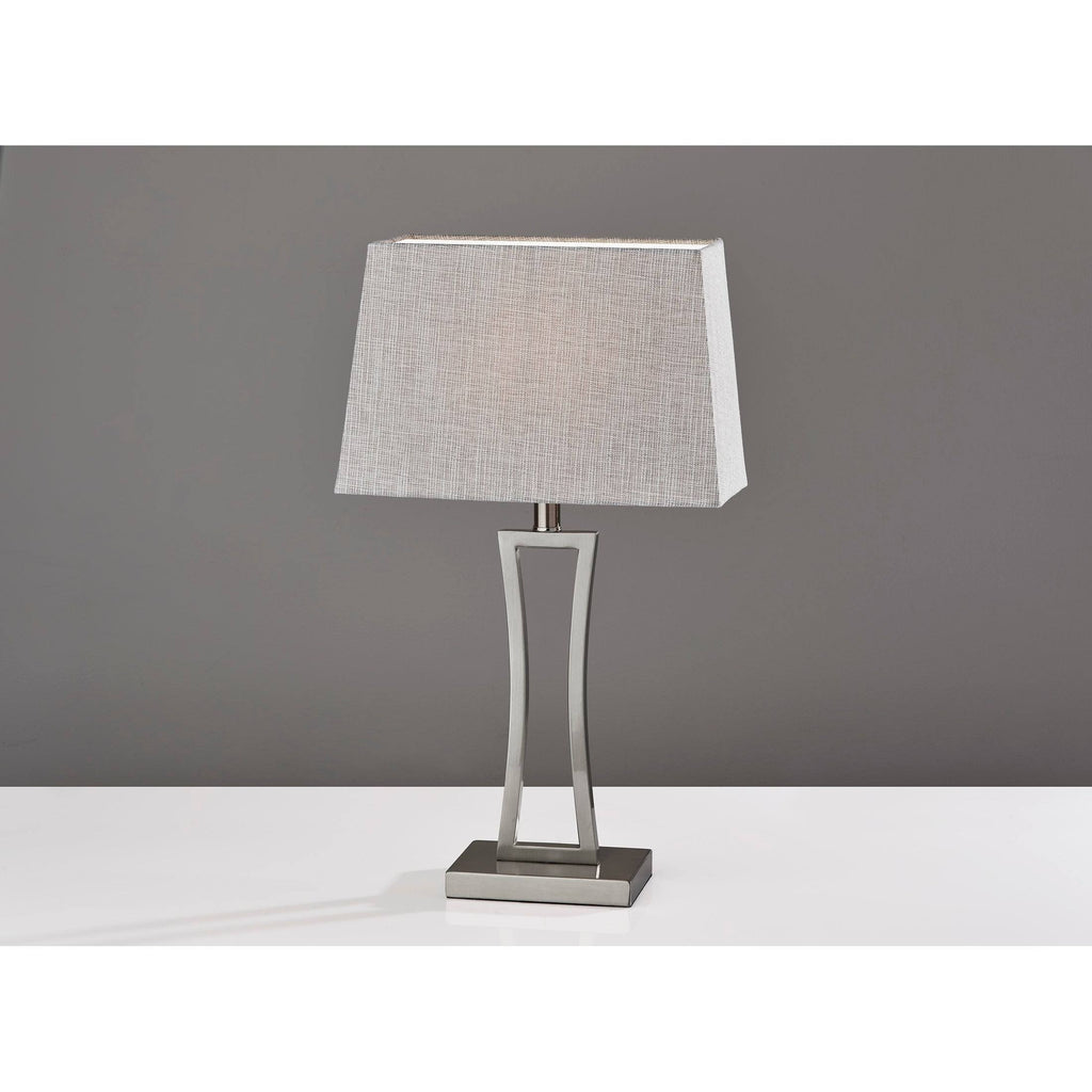 Brushed Steel Table Lamp, 2 Piece P542058