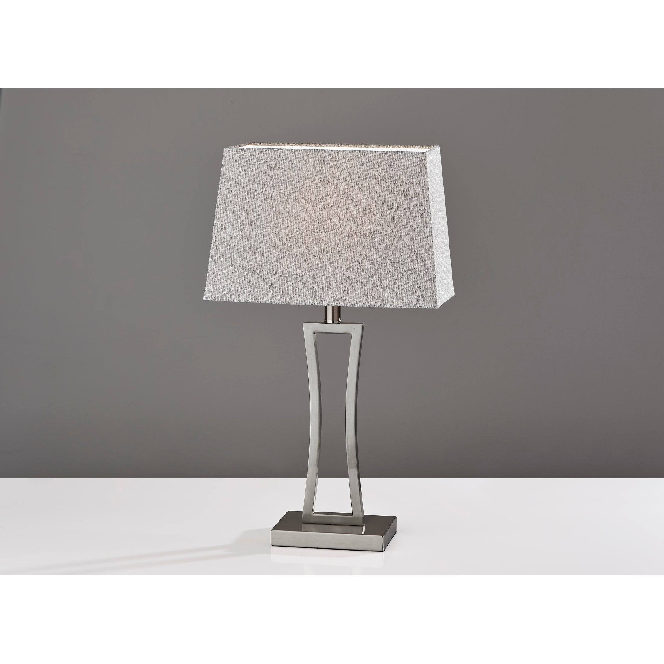 Brushed Steel Table Lamp, 2 Piece P542058